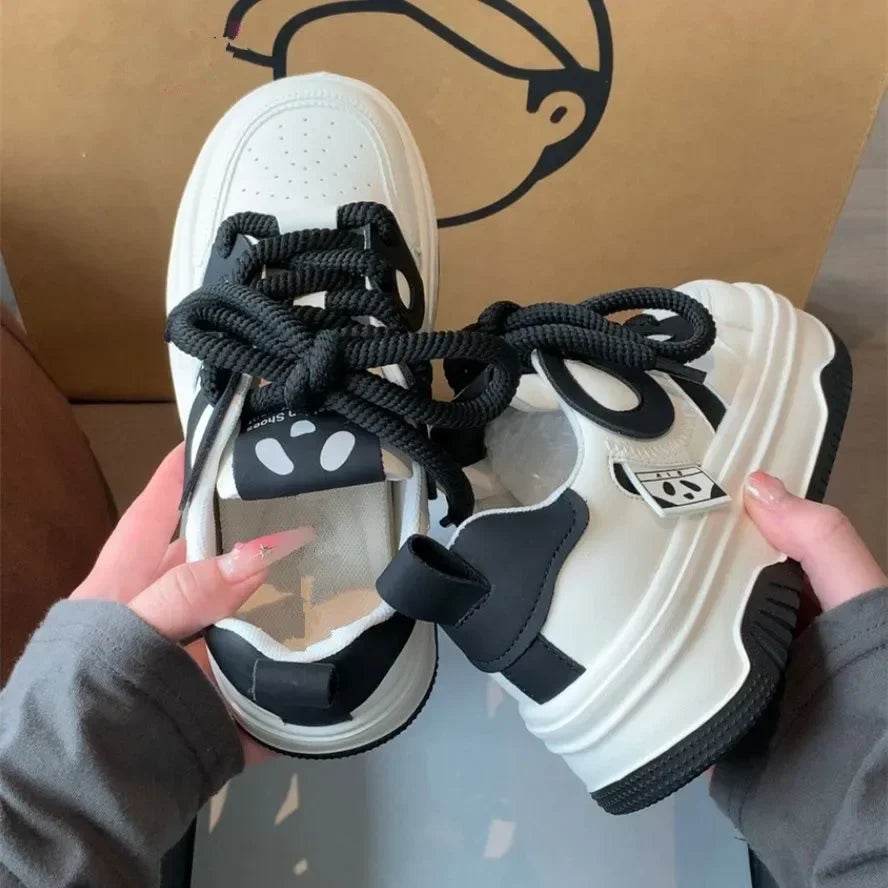 Buy Center Women’s PU Leather Platform Sneakers - Fashion & Comfort - Buy Center UK