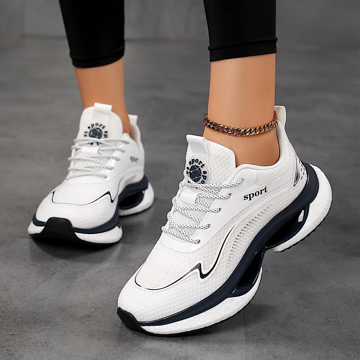Womens Casual Running Shoes with Air Cushion  Shock Absorption  Breathable Mesh Fabric Upper MDTPU Sole LowTop LaceUp Design for AllSeason Comfort Sizes 3645
