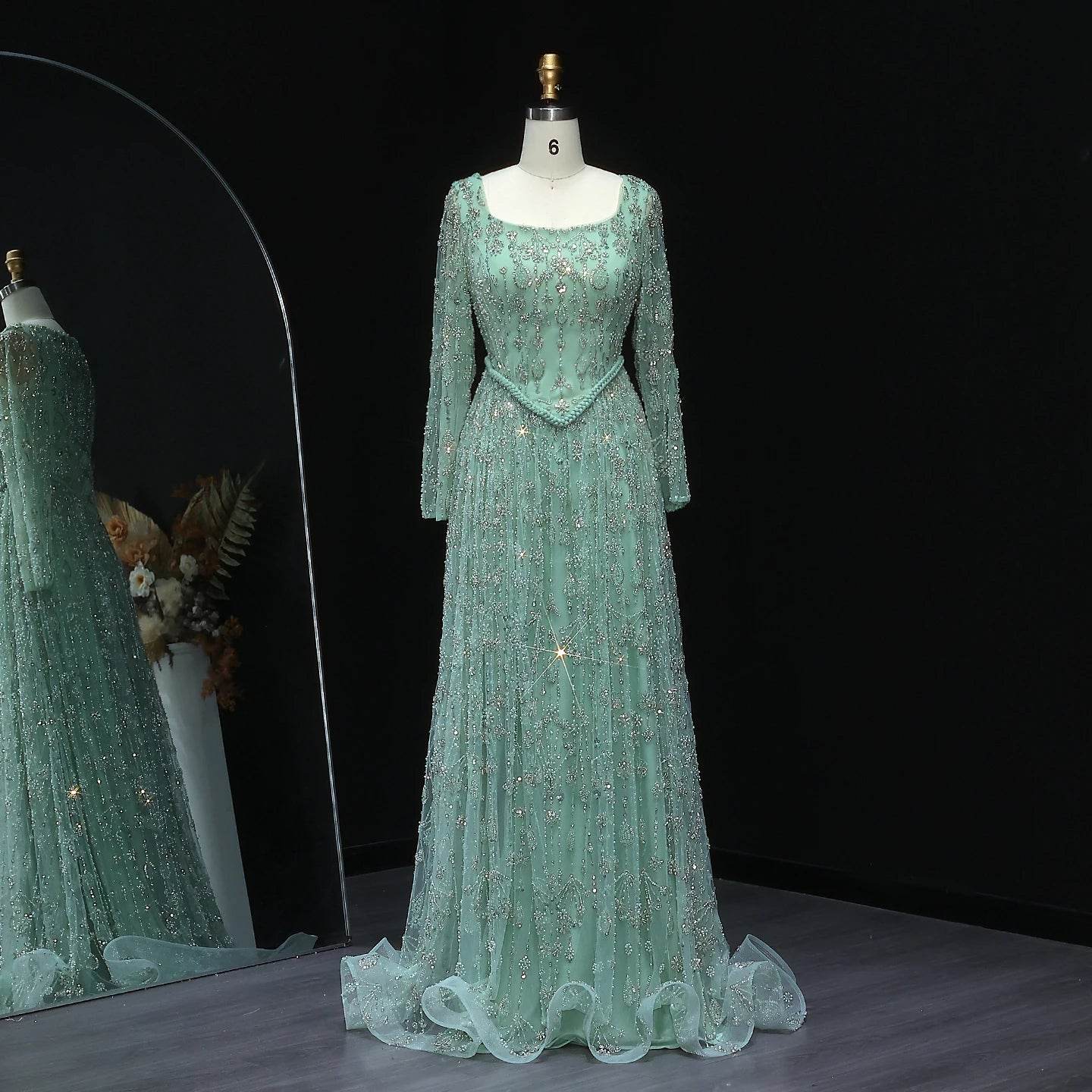 Sharon Said Elegant Sage Green Evening Dress - Spaghetti Straps 2025 - Buy Center UK