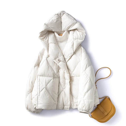 2024 Winter Women’s Short Jacket - 90% White Duck Down Puffer - Buy Center UK