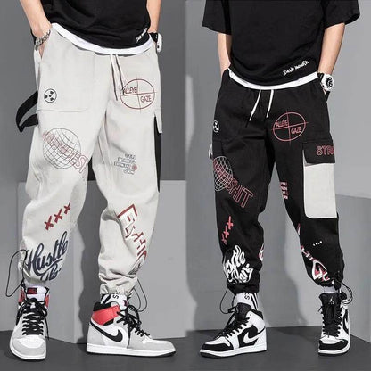 Buy Center Men's Cargo Joggers - Stylish Loose Fit, Hip Hop Design - Buy Center UK