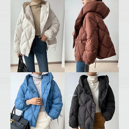 2024 Winter Women’s Short Jacket - 90% White Duck Down Puffer - Buy Center UK