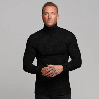 Buy Center Men’s Warm Hooded Sweater - Slim Fit Turtleneck Pullover - Buy Center UK