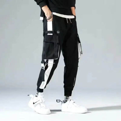 Buy Center Men's Cargo Joggers - Stylish Loose Fit, Hip Hop Design - Buy Center UK