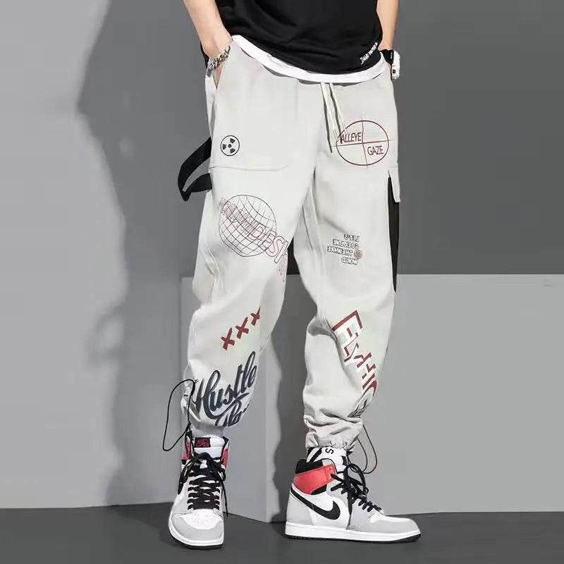 Buy Center Men's Cargo Joggers - Stylish Loose Fit, Hip Hop Design - Buy Center UK