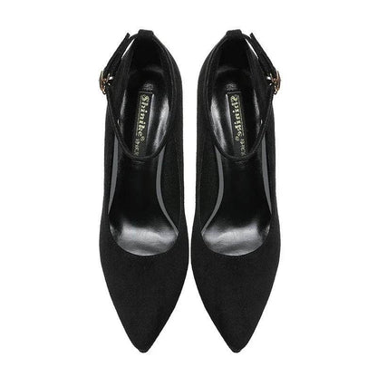 Eloshman Women's Pointed Toe Pumps - 10cm Thin Heel Party Shoes - Buy Center UK