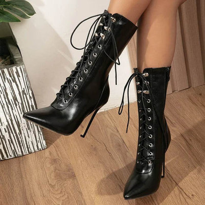 Buy Center Women’s Ankle Boots - High Heels & Lace-Up Design - Buy Center UK