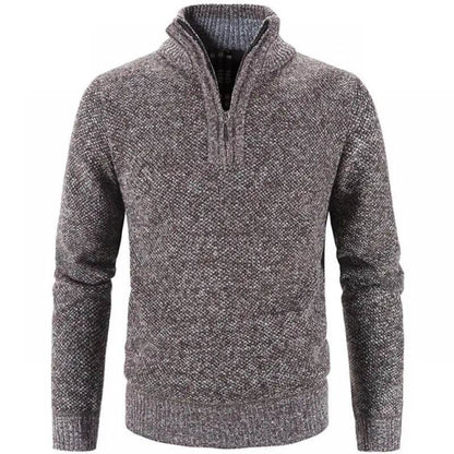 Buy Center Winter Men's Fleece Sweater - Half-Zip Turtleneck Pullover - Buy Center UK