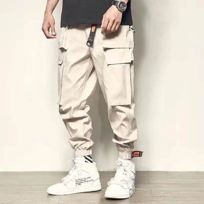 Buy Center Men's Cargo Joggers - Stylish Loose Fit, Hip Hop Design - Buy Center UK