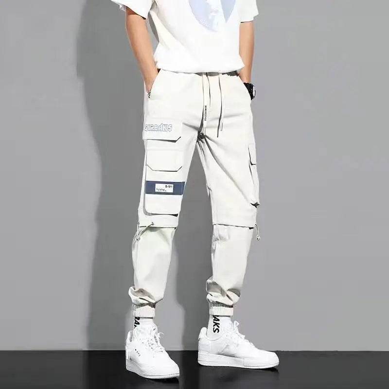 Buy Center Men's Cargo Joggers - Stylish Loose Fit, Hip Hop Design - Buy Center UK