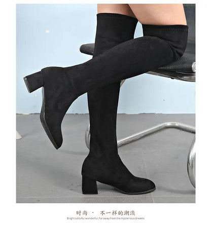 Luxury Suede Over-the-Knee Boots for Women - Stylish & Sexy - Buy Center UK
