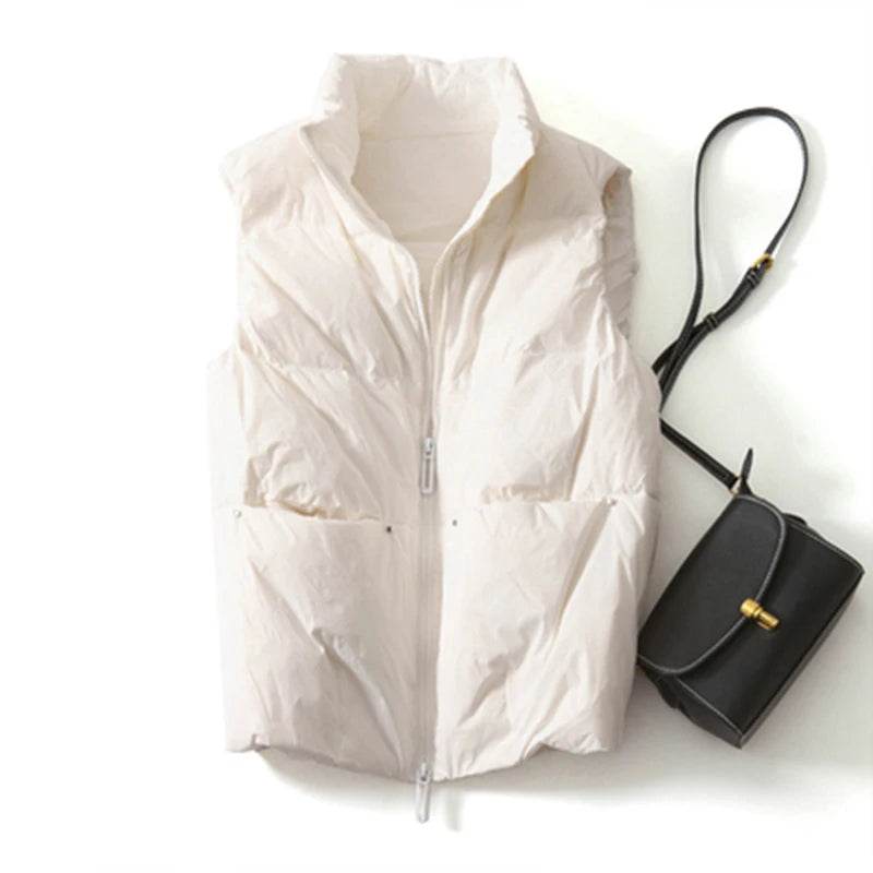 Buy Center Women's Down Vest Jacket - Casual Zipper Design, Warmth - Buy Center UK