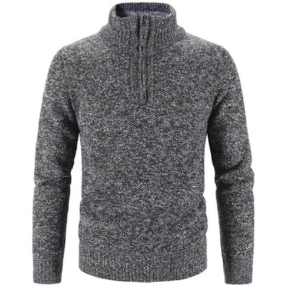 Buy Center Winter Men's Fleece Sweater - Half-Zip Turtleneck Pullover - Buy Center UK