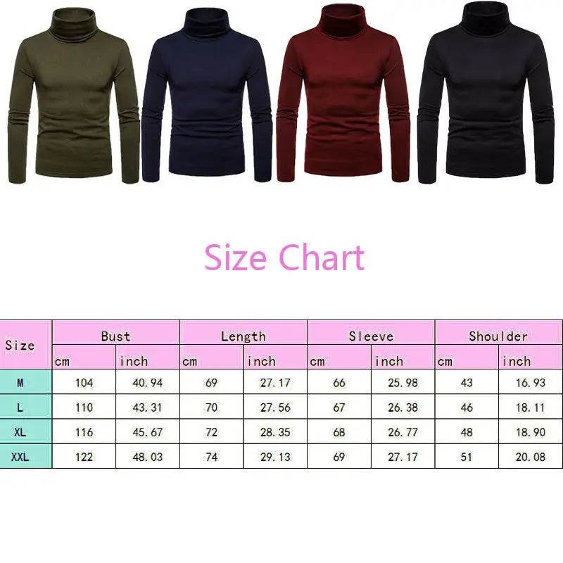 Buy Center Men's Turtleneck Sweater - Slim Fit Thermal Pullover - Buy Center UK