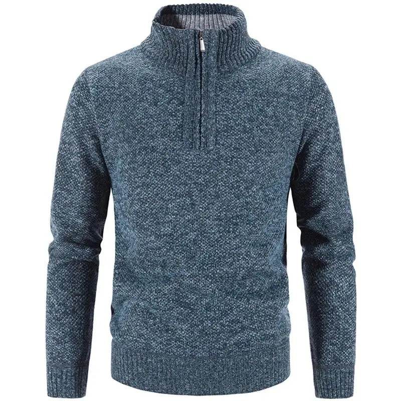 Buy Center Winter Men's Fleece Sweater - Half-Zip Turtleneck Pullover - Buy Center UK