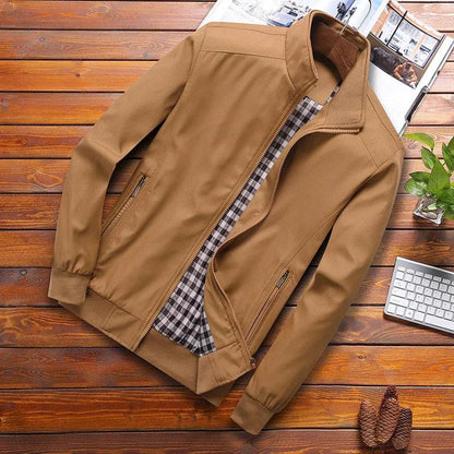 Buy Center Men's Slim Bomber Jacket - Stylish Spring Autumn Overcoat - Buy Center UK