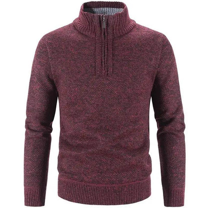 Buy Center Winter Men's Fleece Sweater - Half-Zip Turtleneck Pullover - Buy Center UK