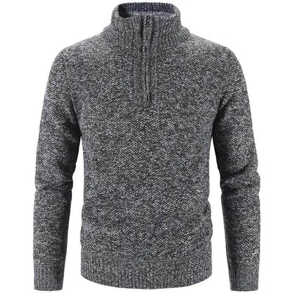Buy Center Winter Men's Fleece Sweater - Half-Zip Turtleneck Pullover - Buy Center UK