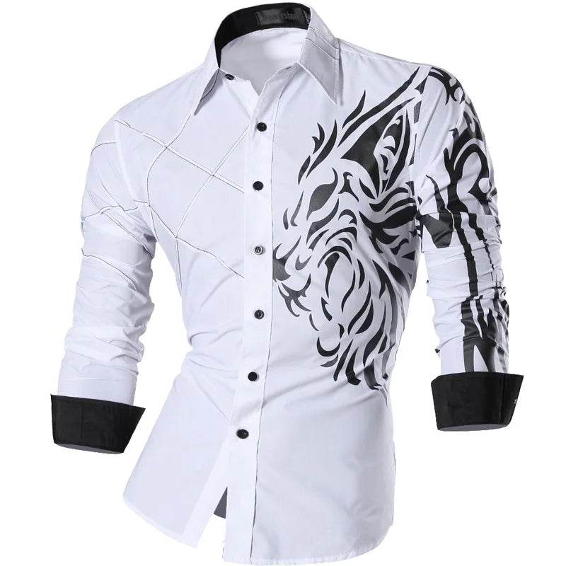 jeansian Men's Long Sleeve Casual Shirt - Spring Autumn Essential - Buy Center UK