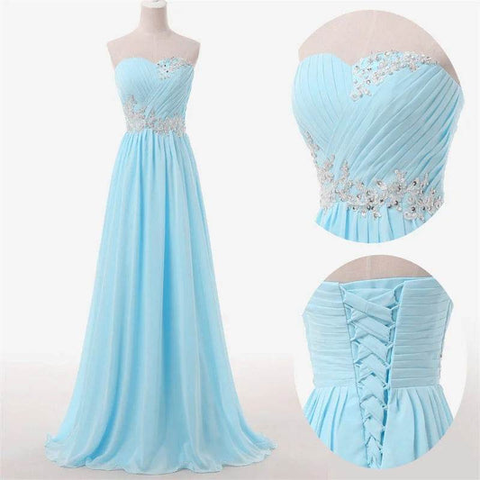 Elegant A-Line Chiffon Bridesmaid Dress - Beading & Appliques - Buy Center UK