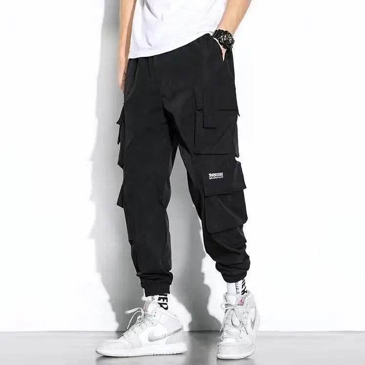 Buy Center Men's Cargo Joggers - Stylish Loose Fit, Hip Hop Design - Buy Center UK