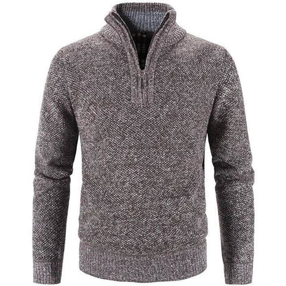 Buy Center Winter Men's Fleece Sweater - Half-Zip Turtleneck Pullover - Buy Center UK