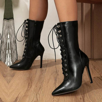 Buy Center Women’s Ankle Boots - High Heels & Lace-Up Design - Buy Center UK