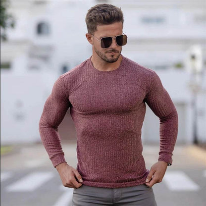 Buy Center Spring Fitness Hooded Sweater - Slim Fit Turtleneck for Men - Buy Center UK