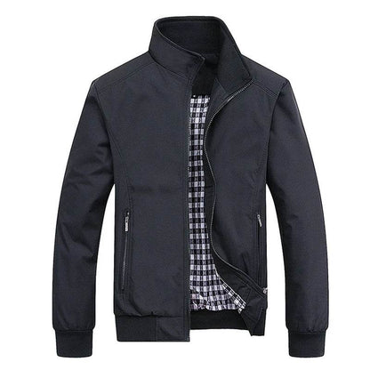 Buy Center Men's Slim Bomber Jacket - Stylish Spring Autumn Overcoat - Buy Center UK