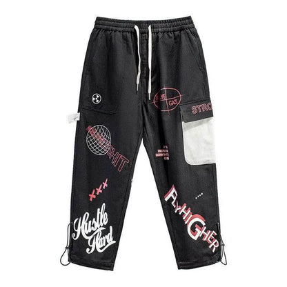 Buy Center Men's Cargo Joggers - Stylish Loose Fit, Hip Hop Design - Buy Center UK
