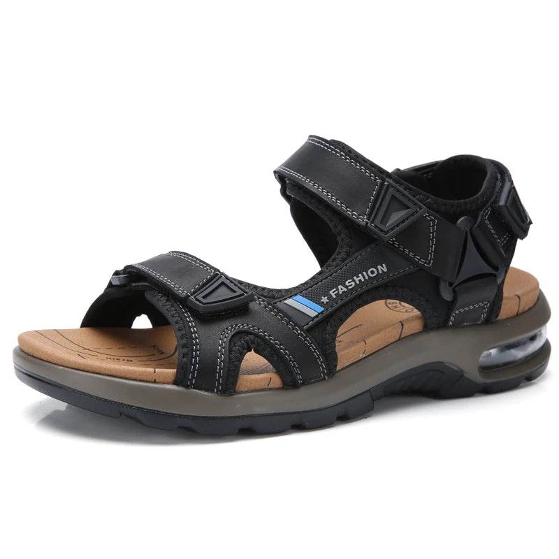 Buy Center Men's Genuine Leather Sandals - Summer Flip Flop Comfort - Buy Center UK