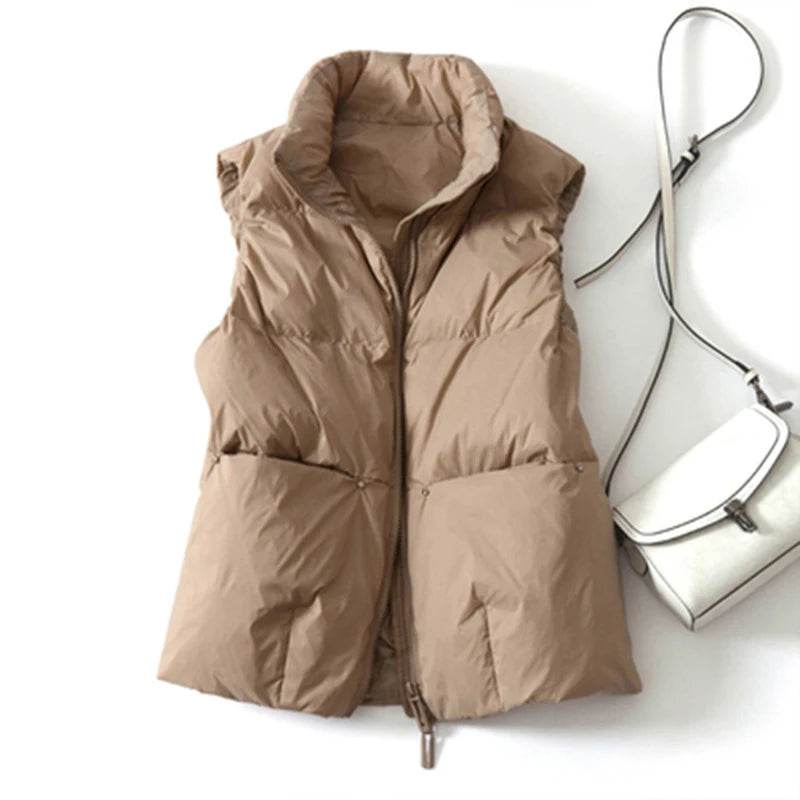 Buy Center Women's Down Vest Jacket - Casual Zipper Design, Warmth - Buy Center UK
