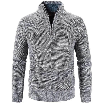 Buy Center Winter Men's Fleece Sweater - Half-Zip Turtleneck Pullover - Buy Center UK