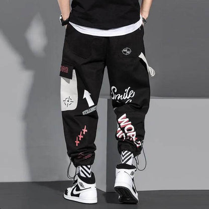 Buy Center Men's Cargo Joggers - Stylish Loose Fit, Hip Hop Design - Buy Center UK