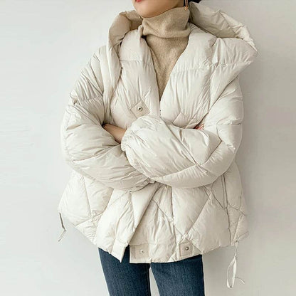 2024 Winter Women’s Short Jacket - 90% White Duck Down Puffer - Buy Center UK
