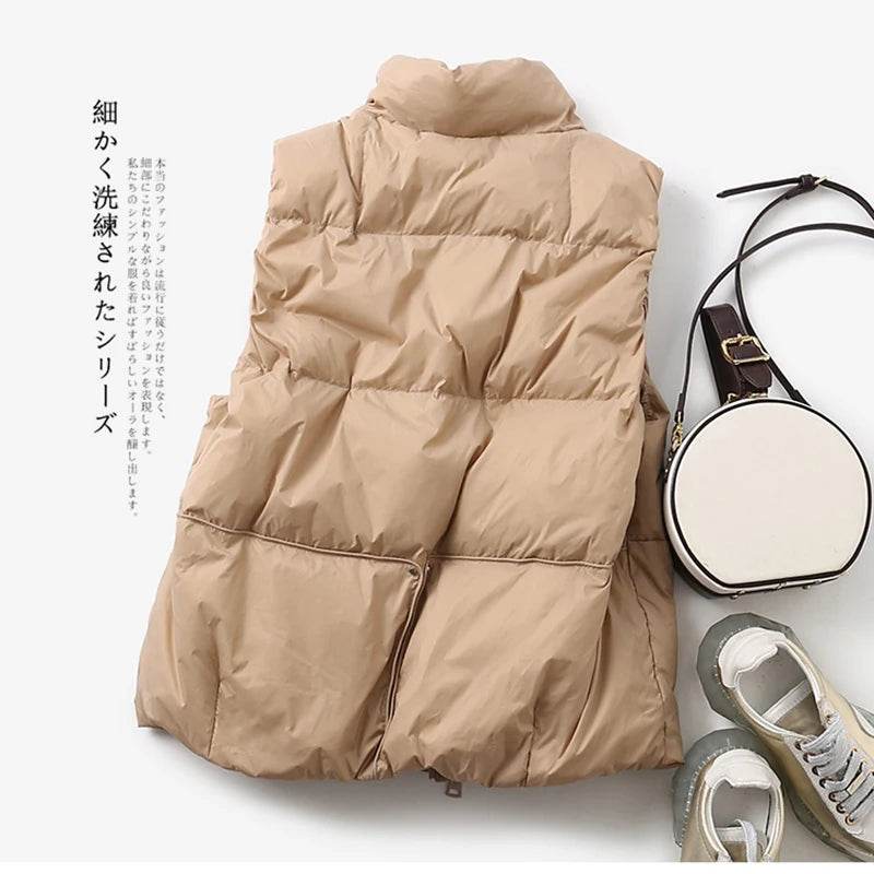 Buy Center Women's Down Vest Jacket - Casual Zipper Design, Warmth - Buy Center UK