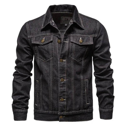 Buy Center Men's Oversized Denim Jacket - Casual & Motorcycle Style - Buy Center UK