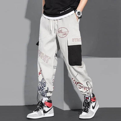 Buy Center Men's Cargo Joggers - Stylish Loose Fit, Hip Hop Design - Buy Center UK