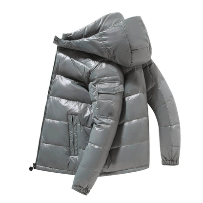 Buy Center Men's Hooded Shiny Puffer Jacket - Warm Winter 4X Size - Buy Center UK