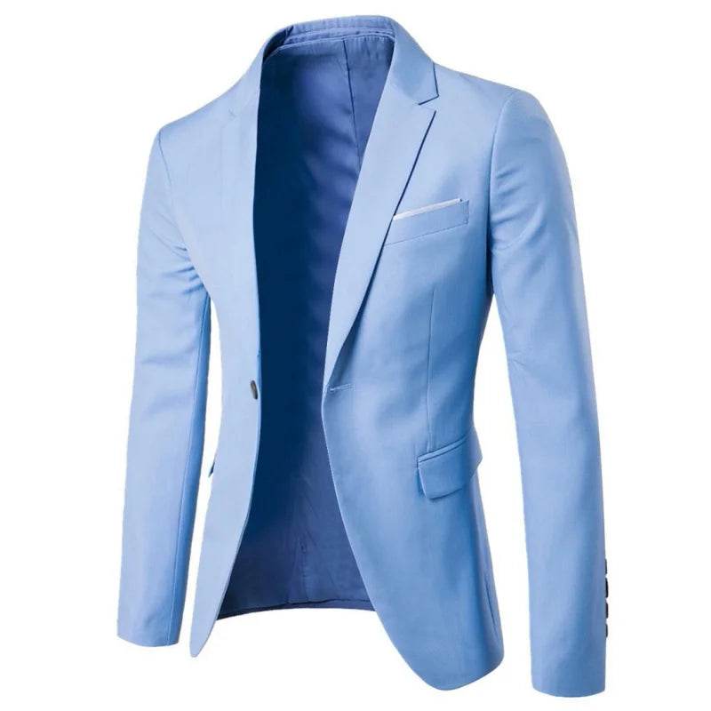 Buy Center Men's Casual Slim Fit Blazer - Korean Style, Spring Fashion - Buy Center UK