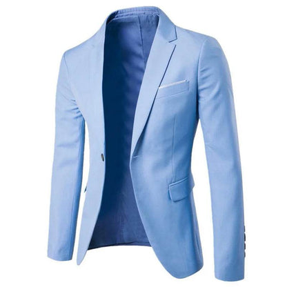 Buy Center Men's Casual Slim Fit Blazer - Korean Style, Spring Fashion - Buy Center UK