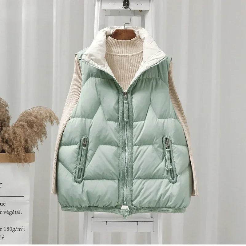 Buy Center Women's 2024 Winter Sleeveless Down Vest - Ultra-Light & Warm - Buy Center UK