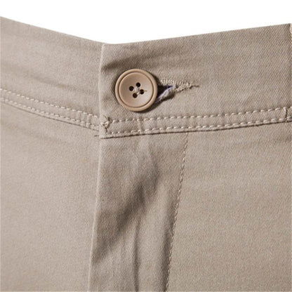 AIOPESON Men’s Slim Fit Trousers - High-Quality Cotton & Spandex - Buy Center UK