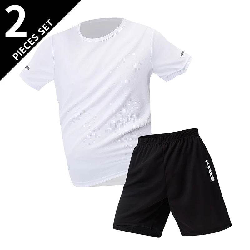 Buy Center Plus Size Men's Quick-Drying Shorts Suit - T-Shirt & Shorts - Buy Center UK