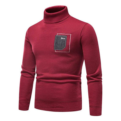 Buy Center Men's Turtleneck Sweater - Cozy Solid Color Casual Knit - Buy Center UK