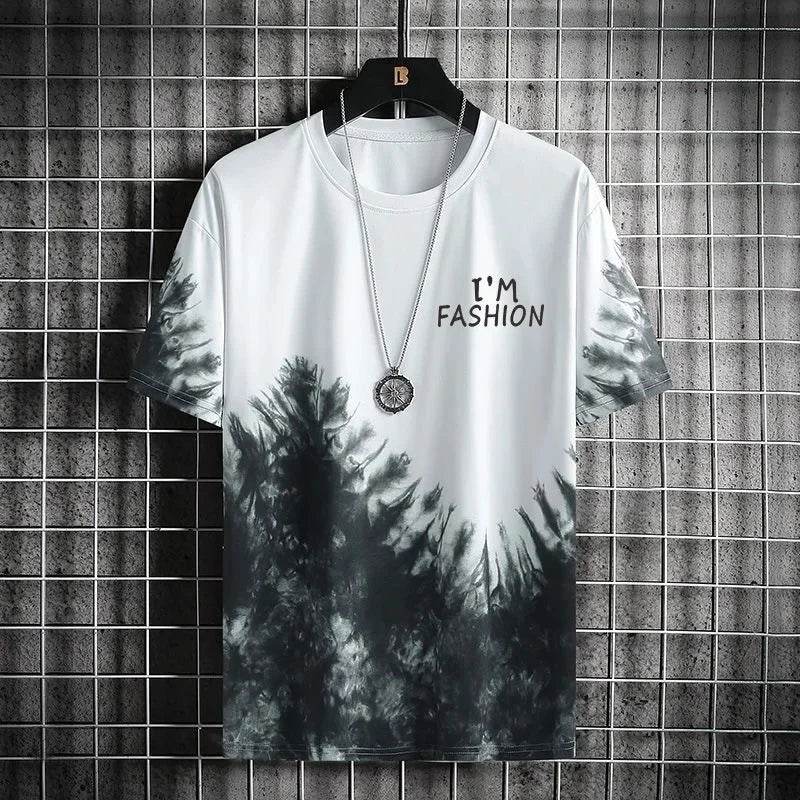 Buy Center Quick Dry Ice Silk Gradient Men's 2-Piece Set for Summer - Buy Center UK