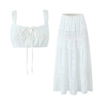 Buy Center Lace Skirt Set Dress - Summer Chic 2-Piece Outfit - Buy Center UK