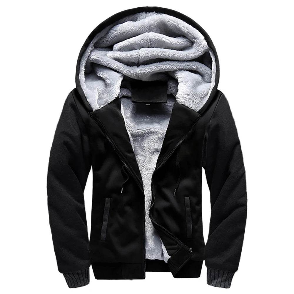Buy Center Men's Fleece Jacket - Thick Hooded Coat for Winter - Buy Center UK