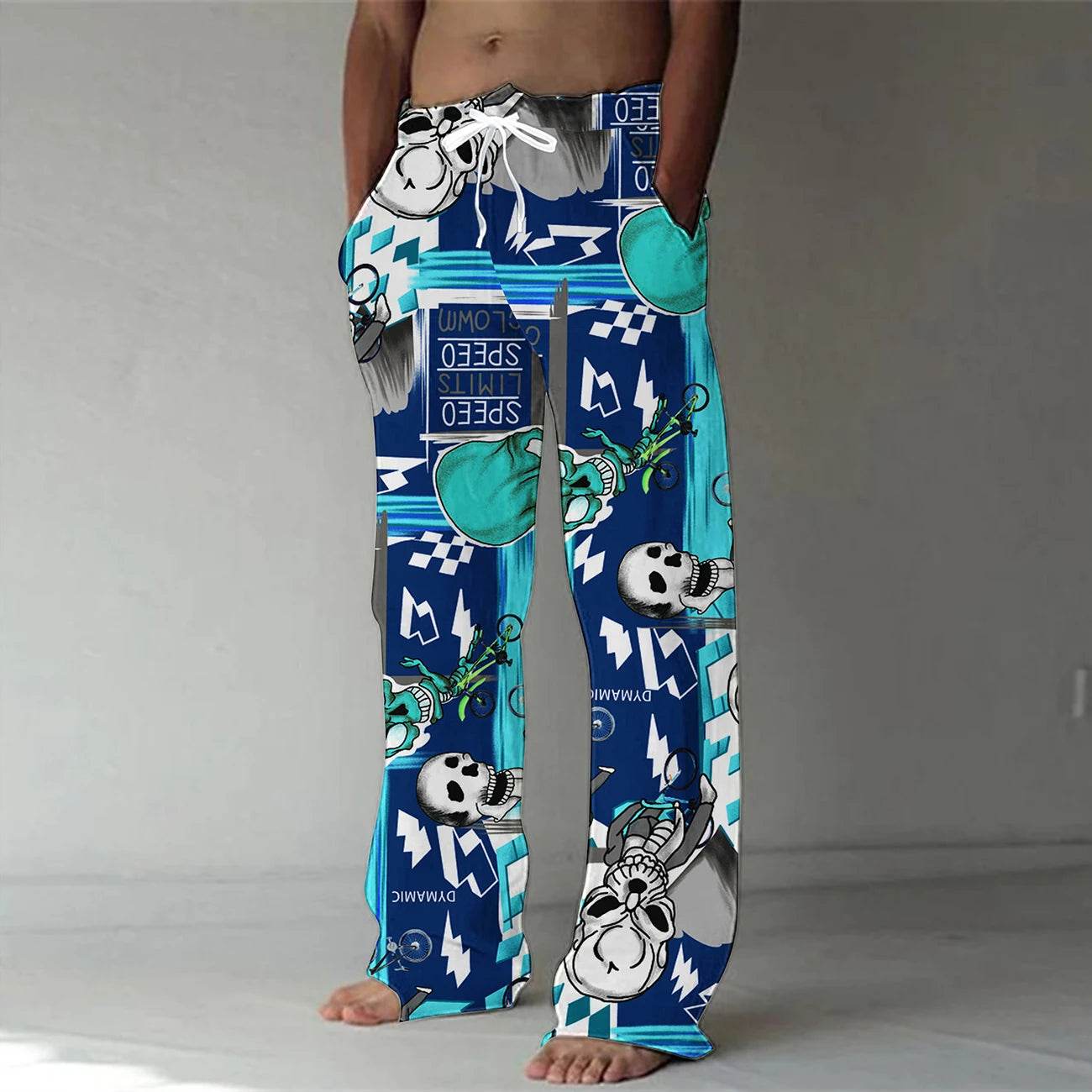 Fashion 3D Skull Men's Bamboo Fiber Pants - Quick-Drying Leisure Trousers - Buy Center UK
