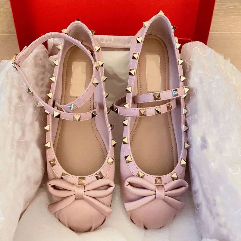 Buy Center 2023 Satin Ballet Shoes - Bow Detail, Flat Bottom Style - Buy Center UK